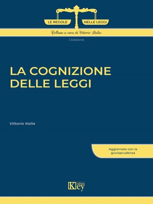 cover image of La cognizione delle leggi
